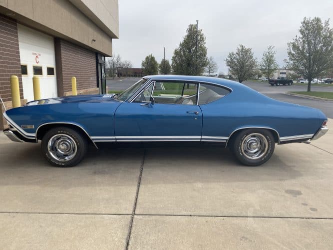 classic car, chevelle, 396, ss, blue, muscle car