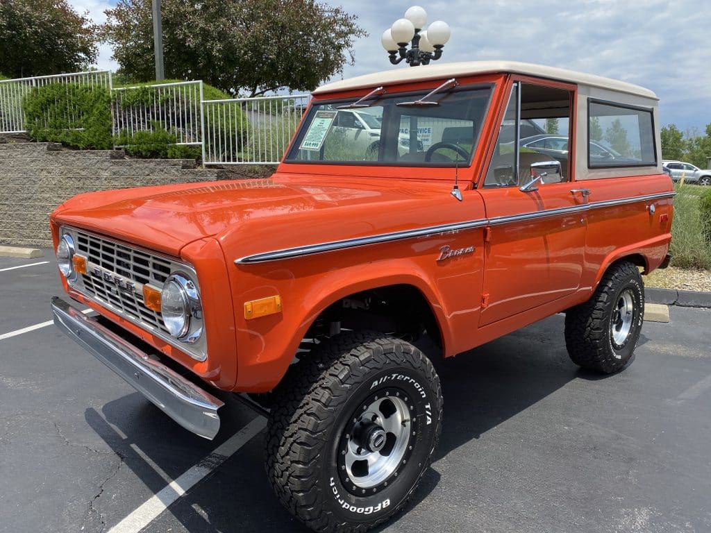 Classic Car Inspection Of A 1970 Ford Bronco At Fast Lane Classic Cars In St Charles, Mo