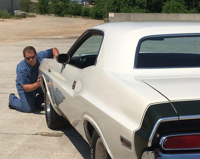 steve inspecting challenger