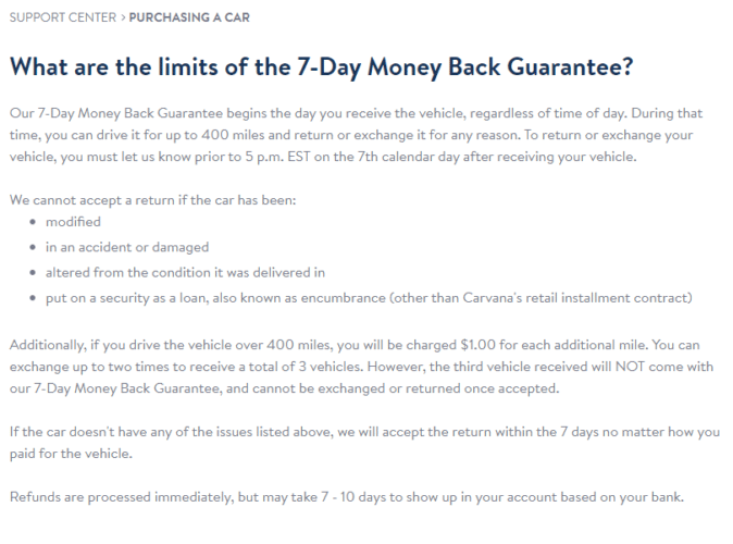 Take Advantage of the 7Day Carvana Return Policy Here's How!