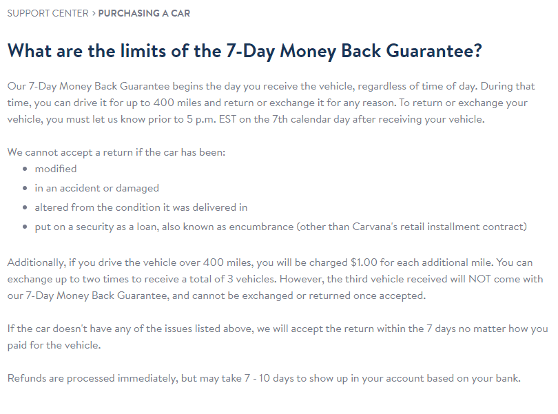 7-Day Exchange Policy